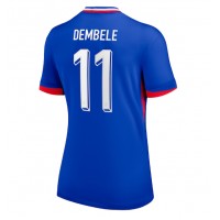 France Ousmane Dembele #11 Replica Home Shirt Ladies Euro 2024 Short Sleeve